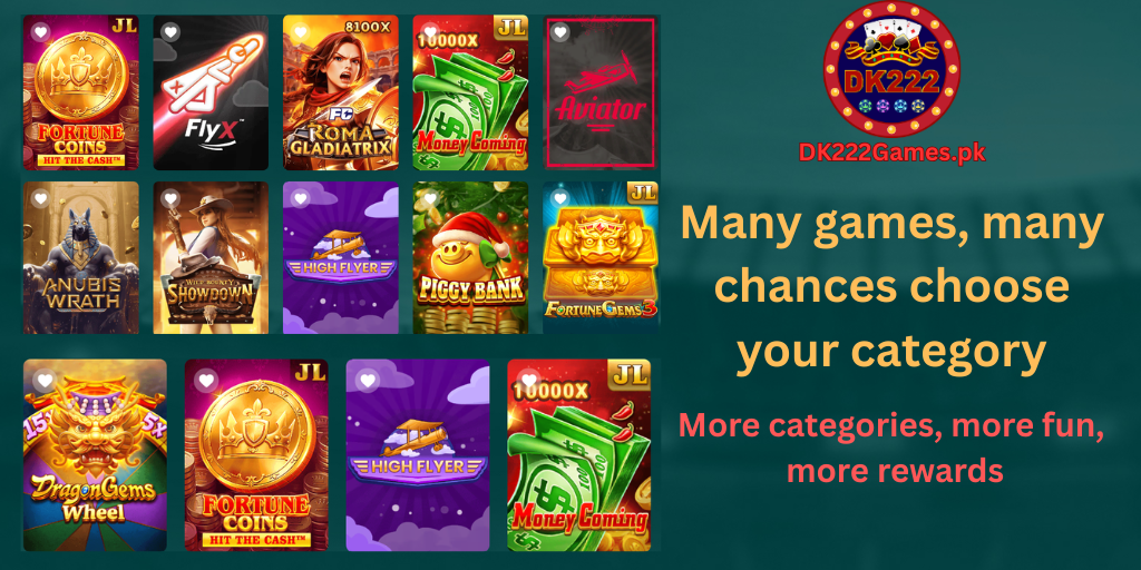 dk222 Game Categories DK222Games.pk